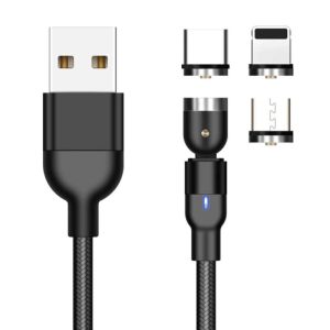 Cabo Carregador Magnético Usb 3 Em 1 Tipo C / Ios / V8 – Altomax