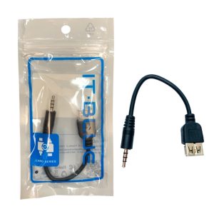 Cabo USB fêmea +p2 macho 20 cm It-blue LE 1012
