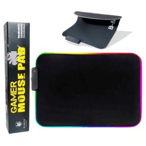 Mouse Pad Gamer Com Led Rgb Usb Tecido Impermeável B-Max BM-781