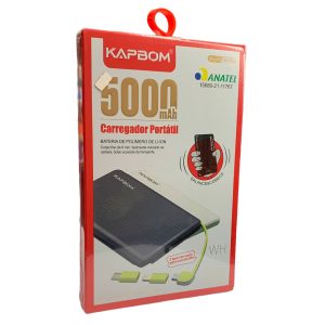 Carregador Portatil Power Bank KAPBOM 5000