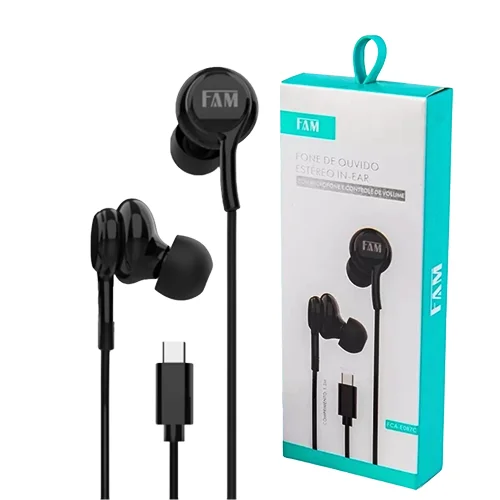 Fone de Ouvido FAM USB-C FCA-E087C