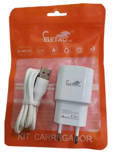 Carregador Eletromex Tipo-C EL-4015-TY
