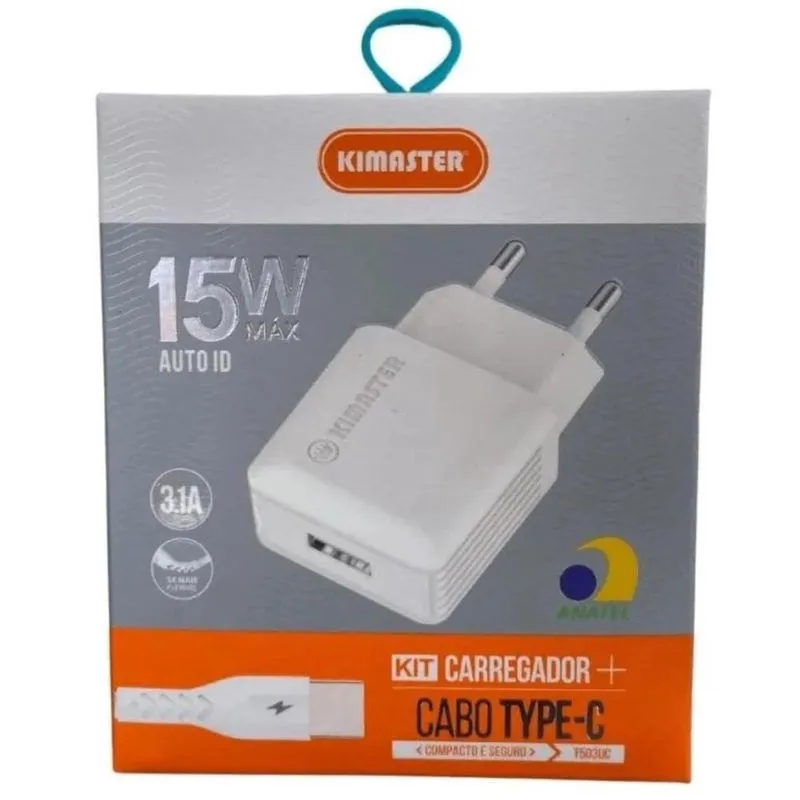 Carregador Kimaster 3.1 TIPO-C 15W