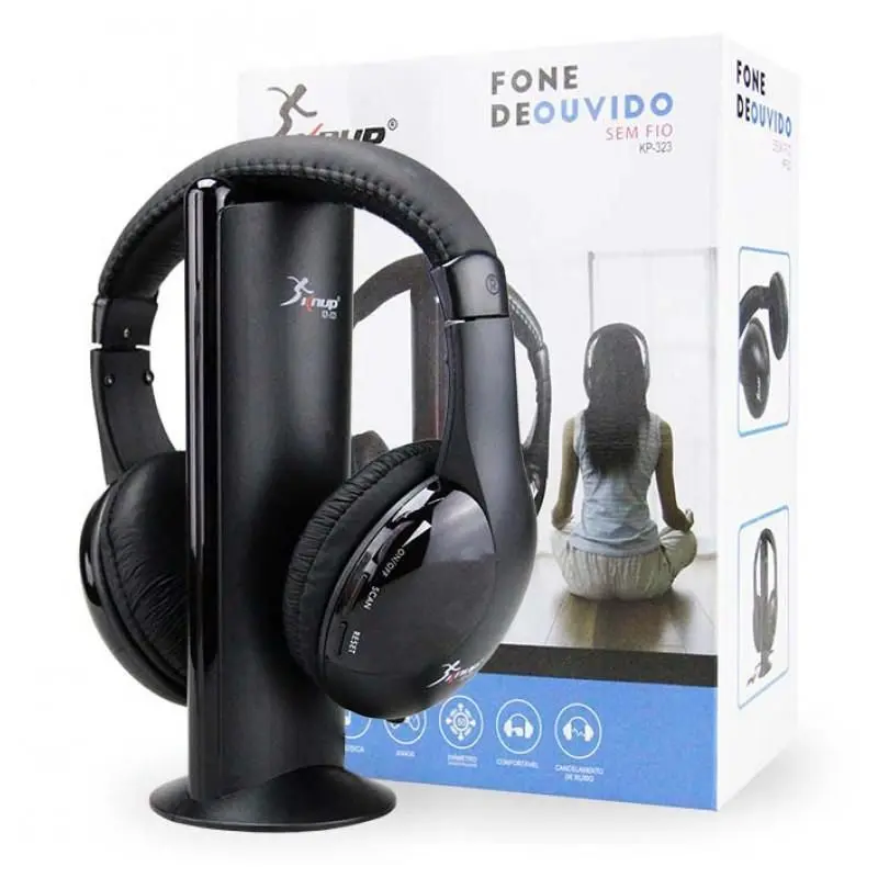 Fone de Ouvido para Computador Sem fio KNUP KP-323