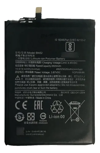 Bateria XIAOMI NOTE 9 5G - REDMI 9 KBS