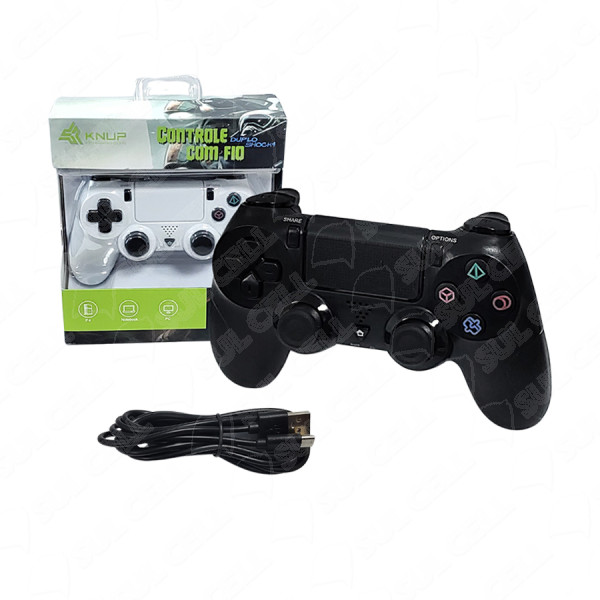 Controle PS4 com fio KNUP KP-GM036