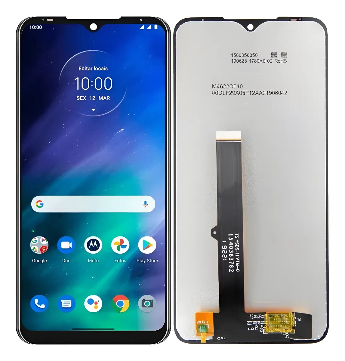 Frontal MOTO G8 PLAY - MOTO ONE MACRO sem ARO