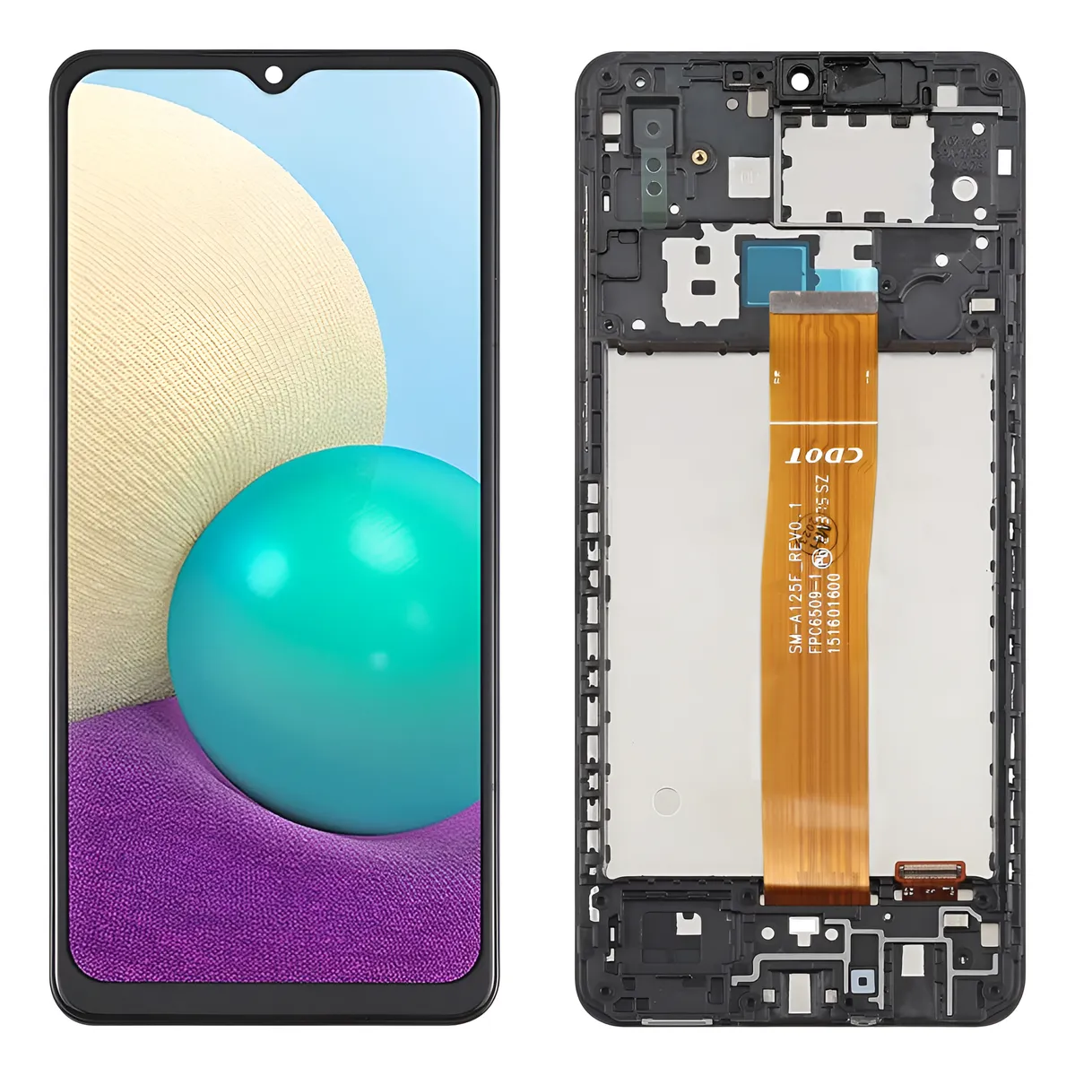 Frontal SAMSUNG A02 com ARO