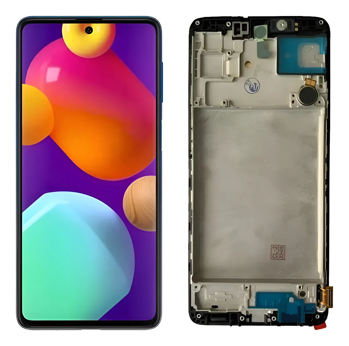 Frontal SAMSUNG M62 OLED com ARO